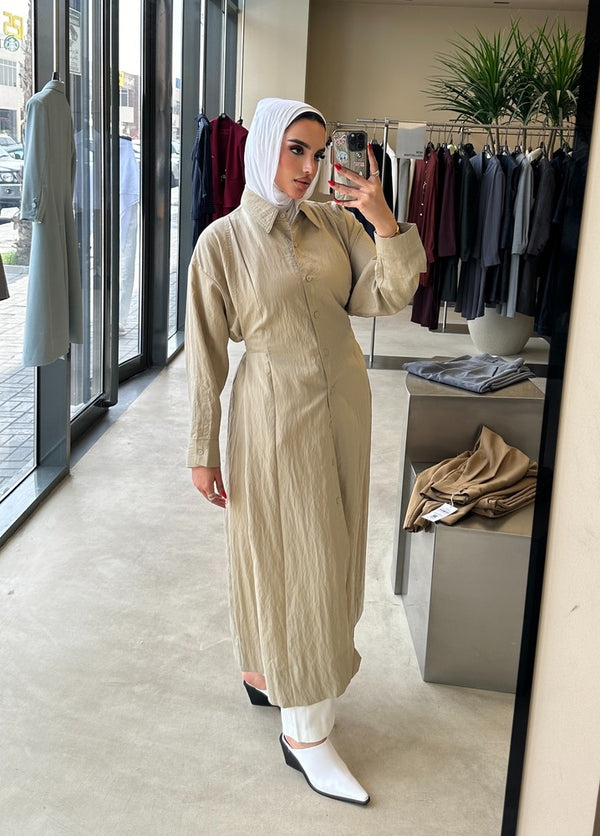 Women's Long Belted Dress