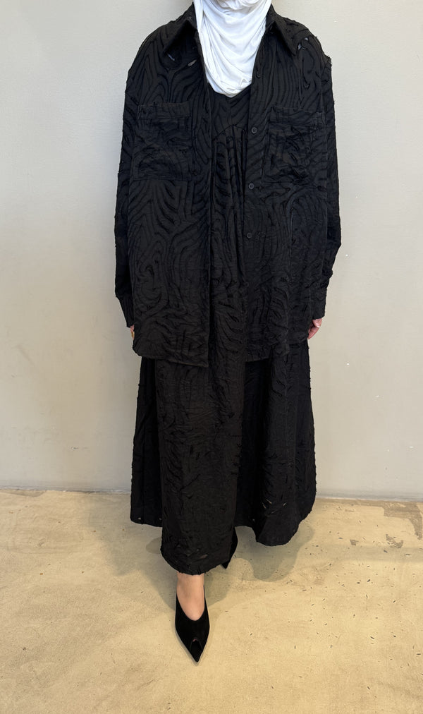 Textured Shirt & Dress Set