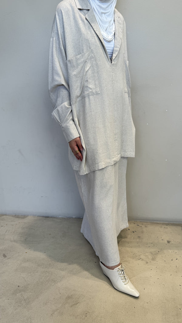 Comfy Linen Skirt Set