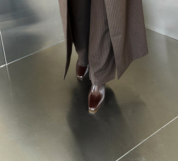 Loose Full Striped Long Blazer Set