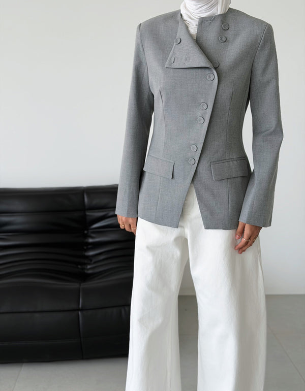 8-button Asymmetrical Blazer