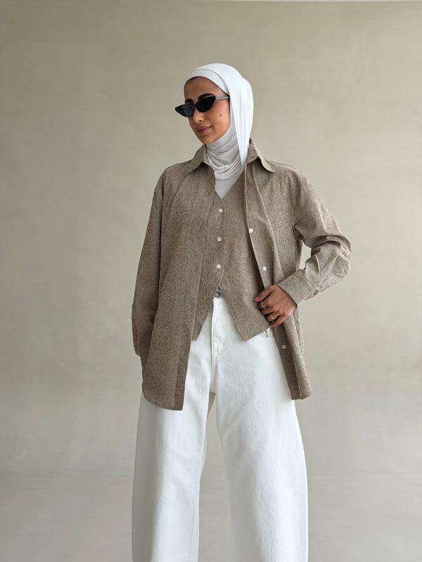 Non-detachable Vest Shirt