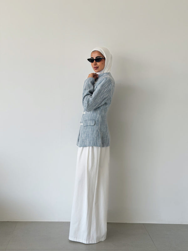 Tweed Knots Closure Blazer