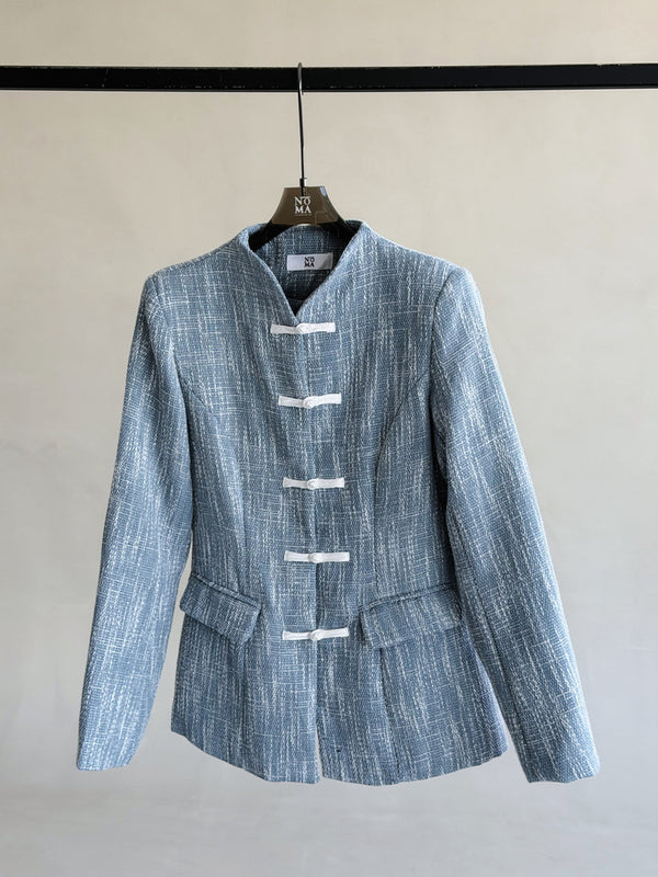 Tweed Knots Closure Blazer