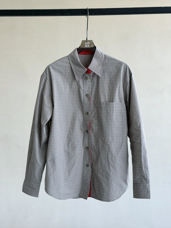 Double Layer Fine Plaid  Shirt
