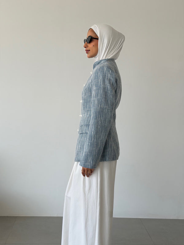 Tweed Knots Closure Blazer