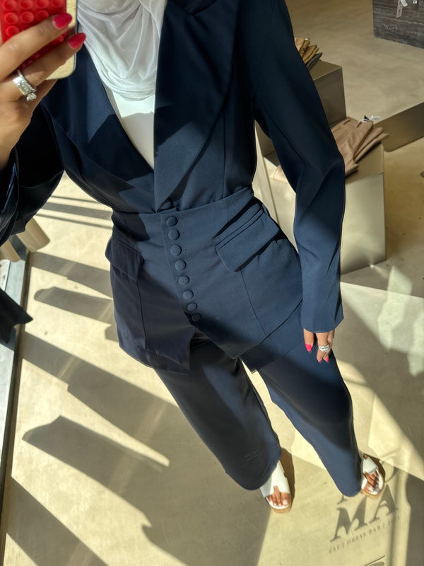 Corset-style Blazer Set