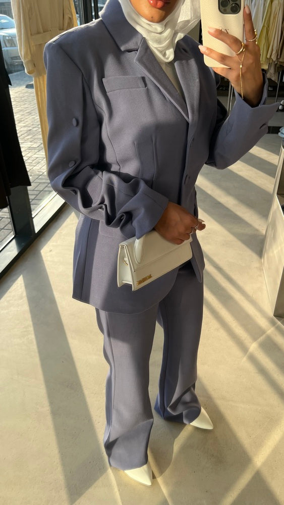 2PC Buttoned Sleeve Set
