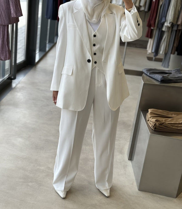 Elegant Vest Blazer Pants 3PC Set