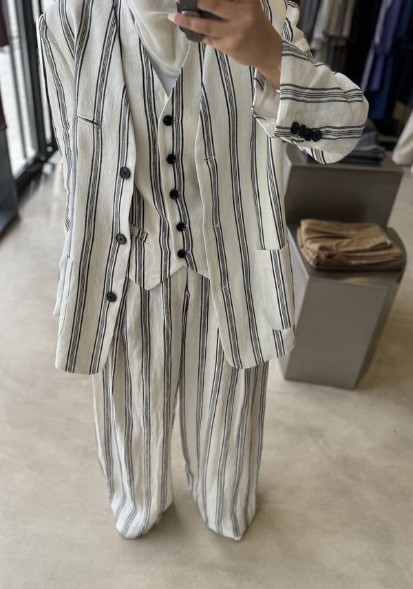 V-neck Striped 3PC Sets