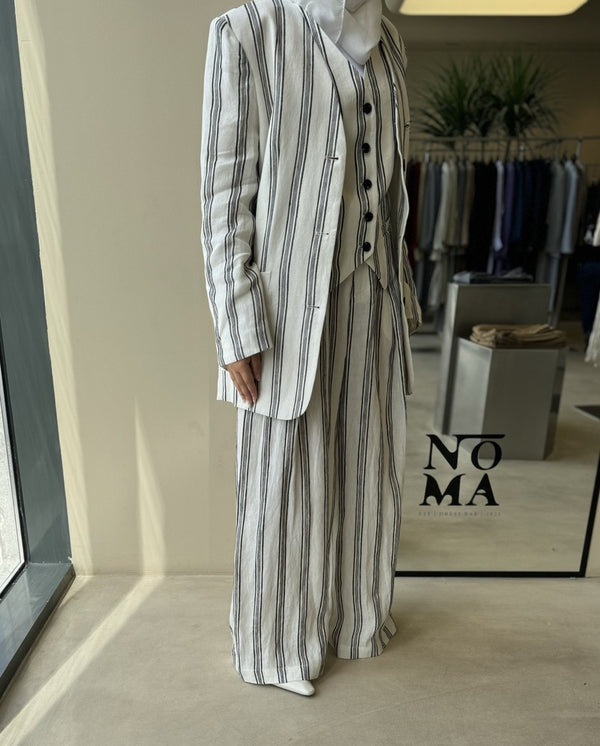V-neck Striped 3PC Sets