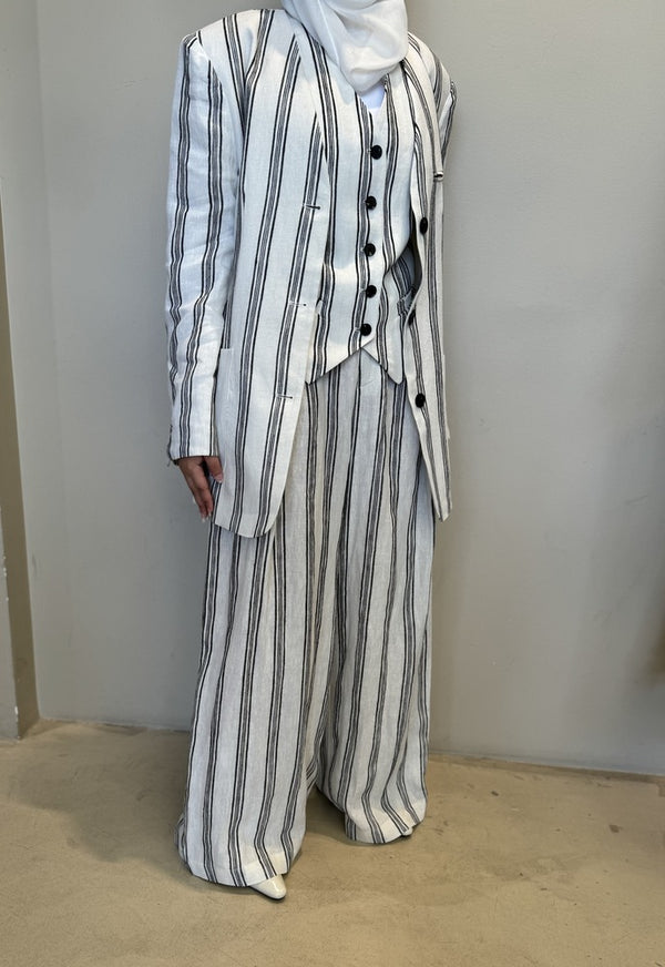 V-neck Striped 3PC Sets