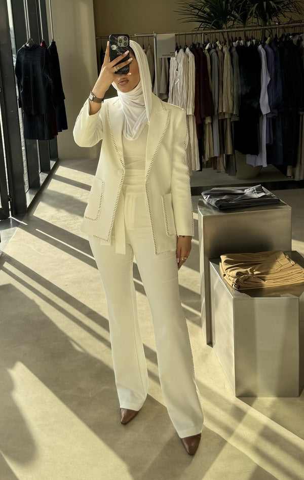 Beading Designed Suit 2PC Set