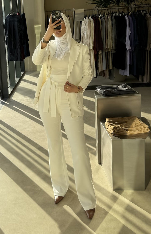 Beading Designed Suit 2PC Set