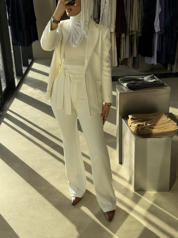 Beading Designed Suit 2PC Set