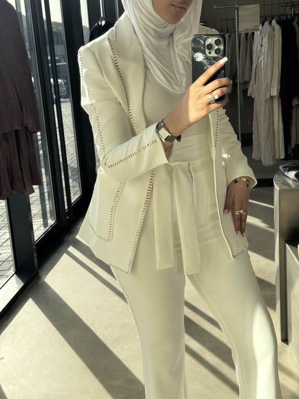 Beading Designed Suit 2PC Set