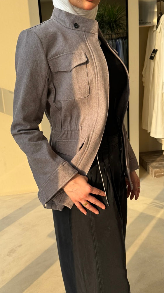 4 Pockets Drawstringed Blazer