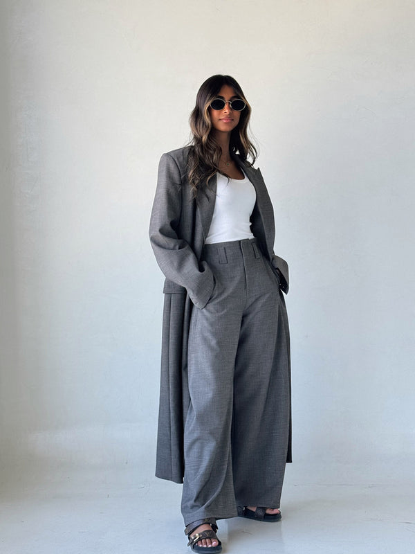 Double Breasted Coat Pants 2PC Setملابس كاملة / أطقم