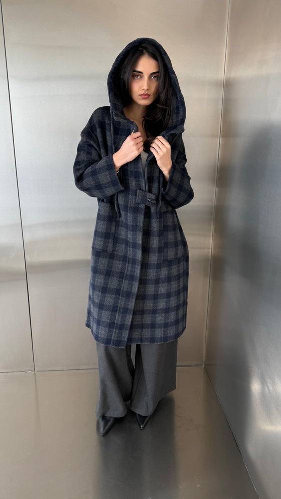 Plaid Hooded Coat