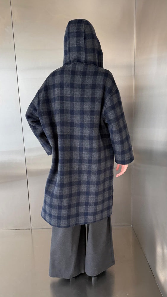 Plaid Hooded Coat