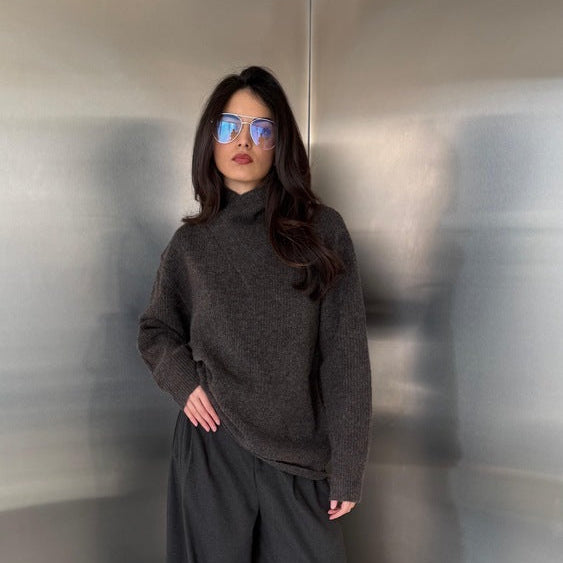 Fold-over Neckline Knitwear