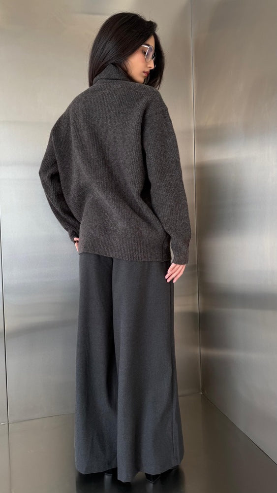 Fold-over Neckline Knitwear
