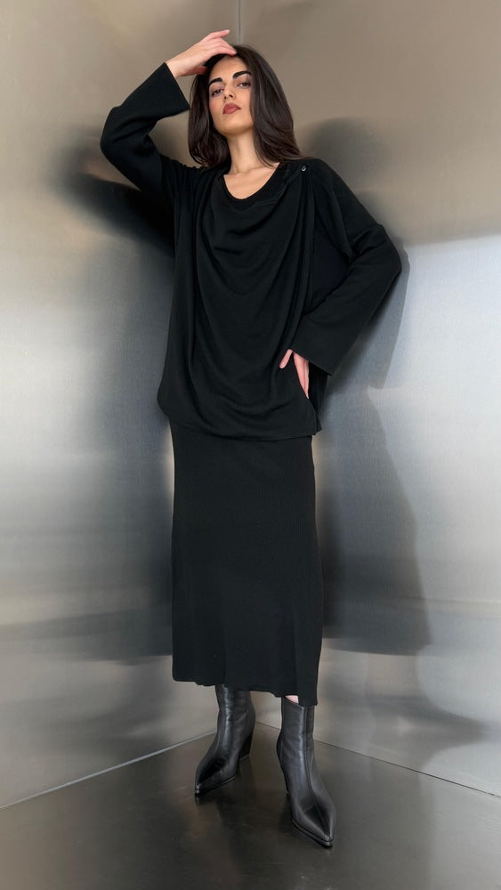 2PC Knitted Cardigan Dress Set