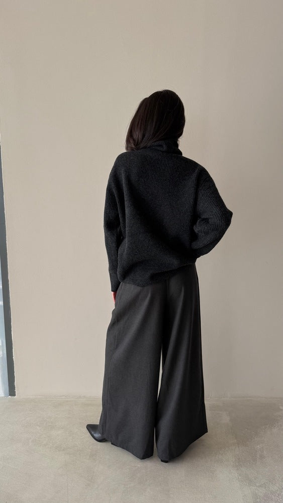 Fold-over Neckline Knitwear