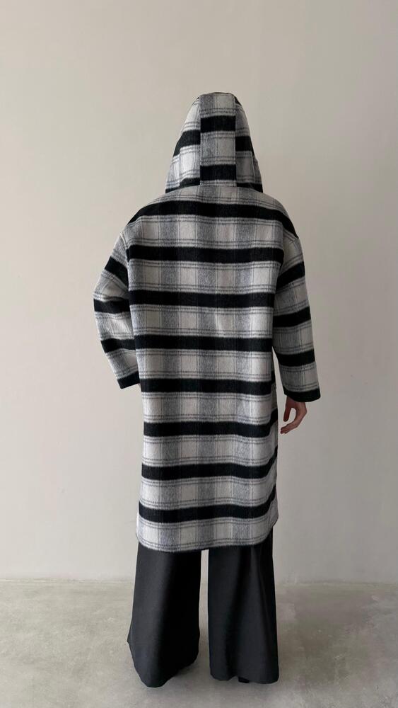 Plaid Hooded Coat