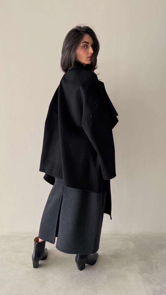 Scarf One-button Woolen Jacket