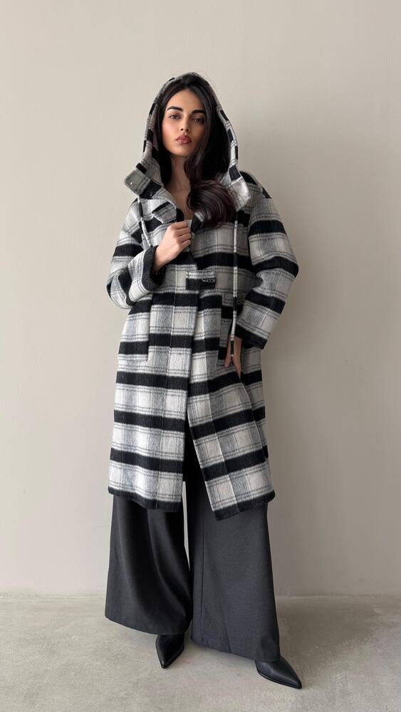 Plaid Hooded Coat