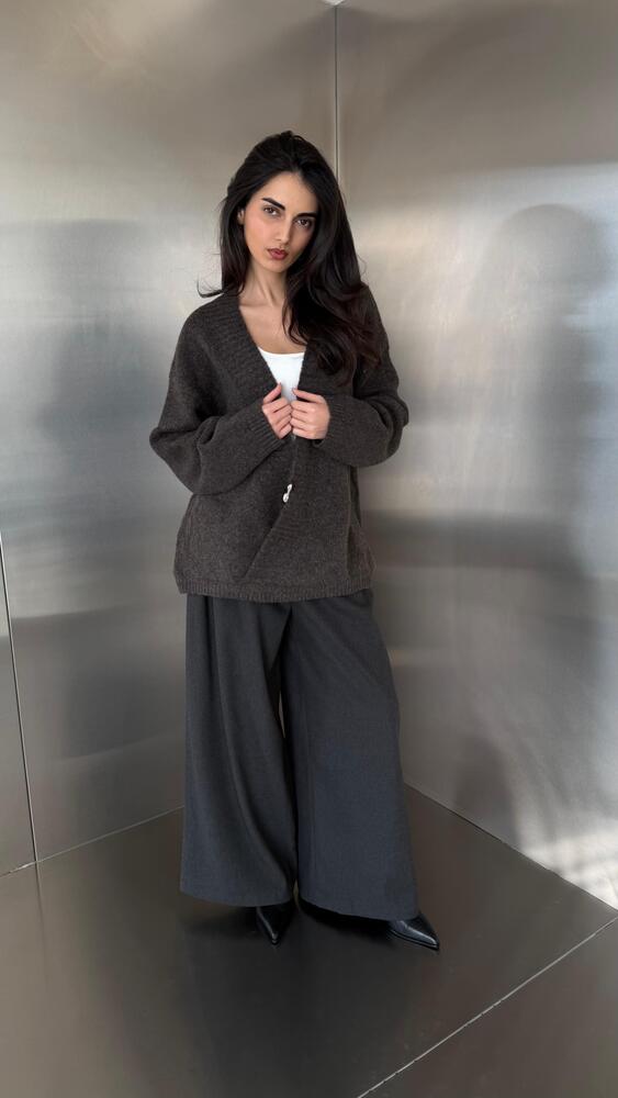 Deep Open Front Knitwear