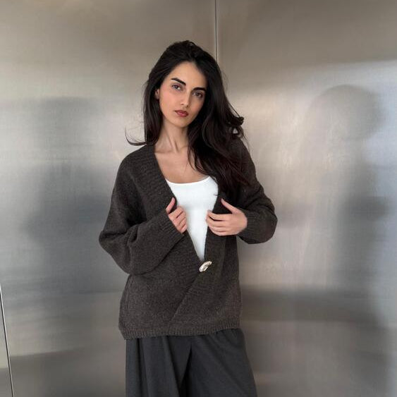 Deep Open Front Knitwear