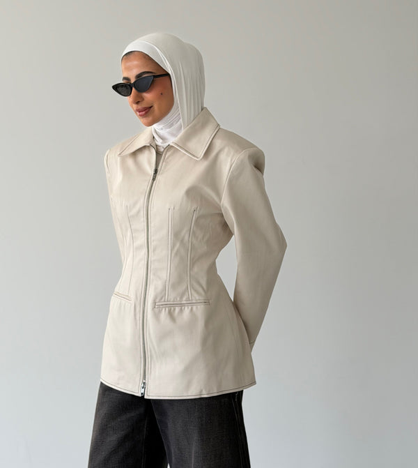 Zippered Waisted Jacket