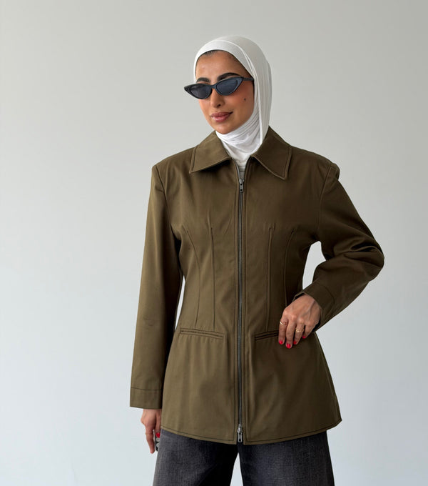 Zippered Waisted Jacket