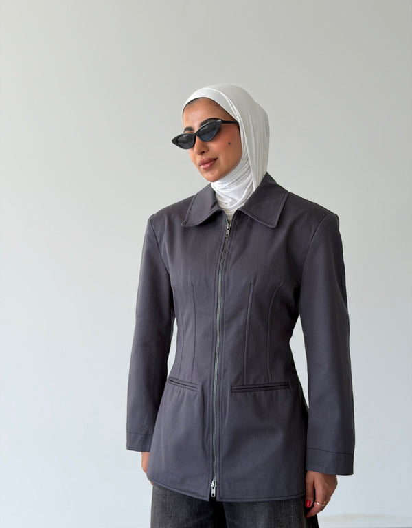 Zippered Waisted Jacket