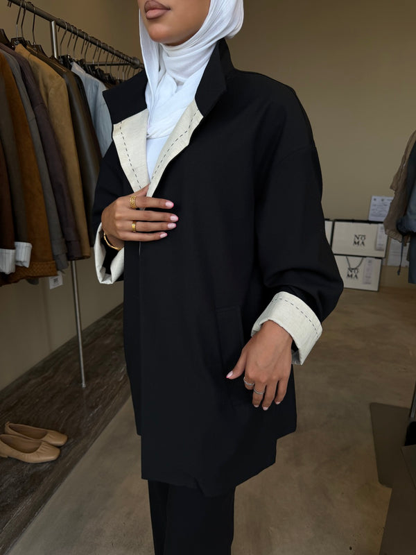 Stitch Contrast Color Jacket