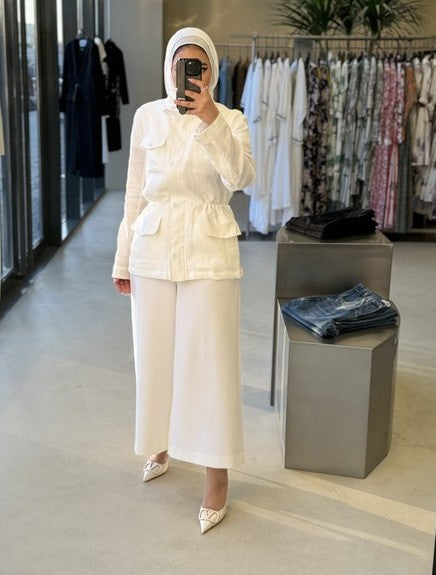 Slim Waist Drawstring Shirts