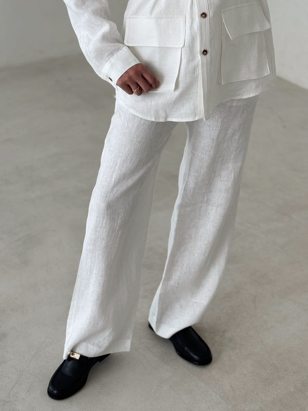 4 Pockets Belted Top w/ Pants Set