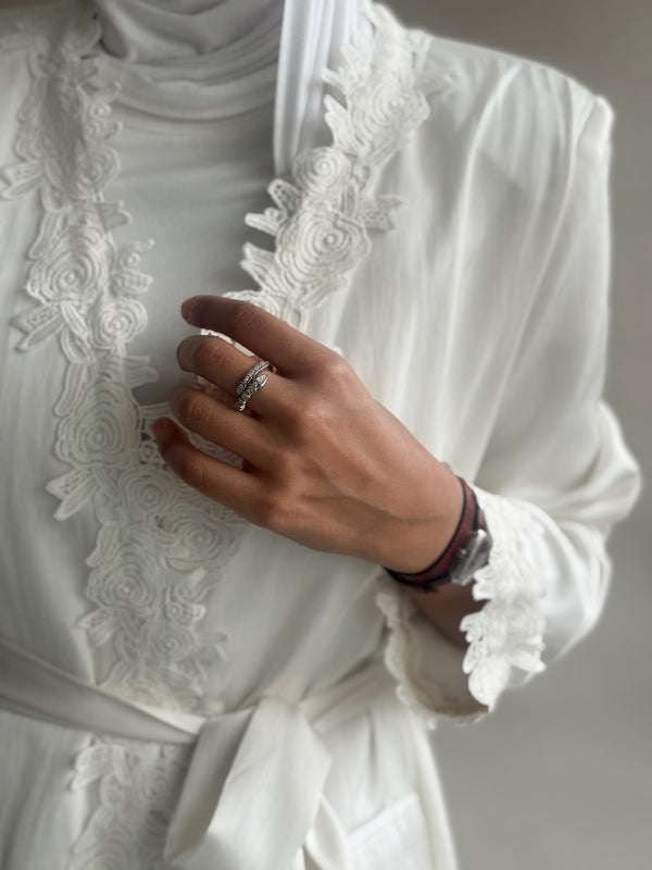 Satin Floral  Laced  Set