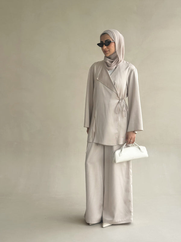Wrap Satin Set