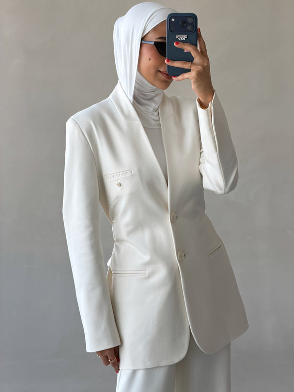 Tonal Belted Pants Suit