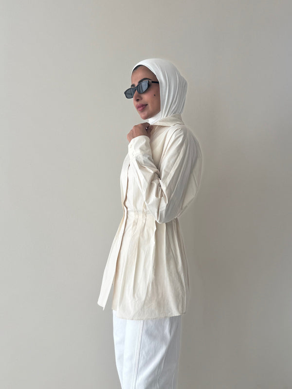 Waisted Pleated Shirts