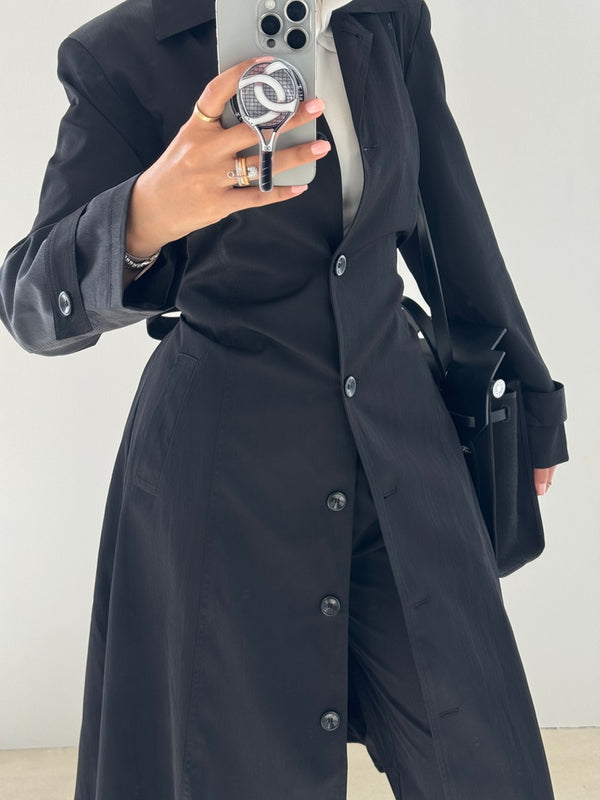Belted Mid Trench w/ Pants