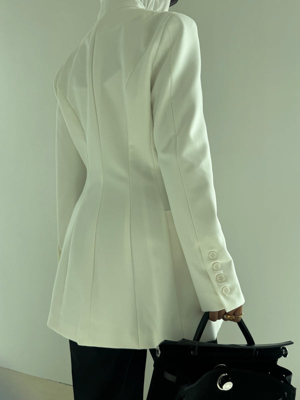 Elegant Collarless Blazer