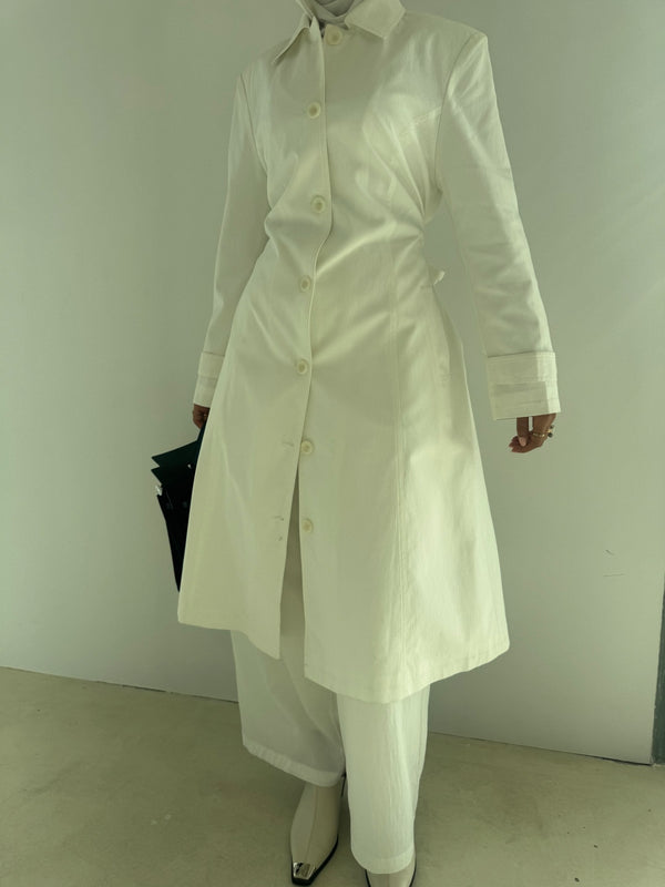 Belted Mid Trench w/ Pants