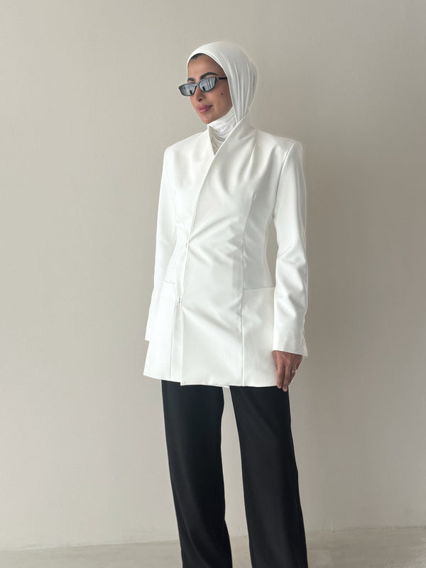 Elegant Collarless Blazer