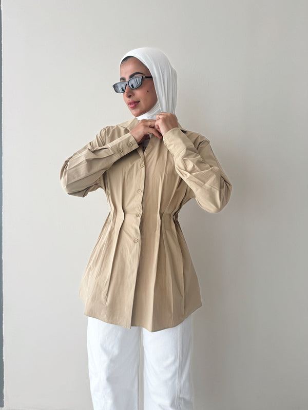 Waisted Pleated Shirts