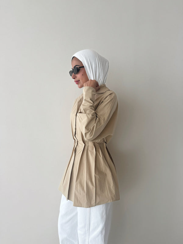 Waisted Pleated Shirts