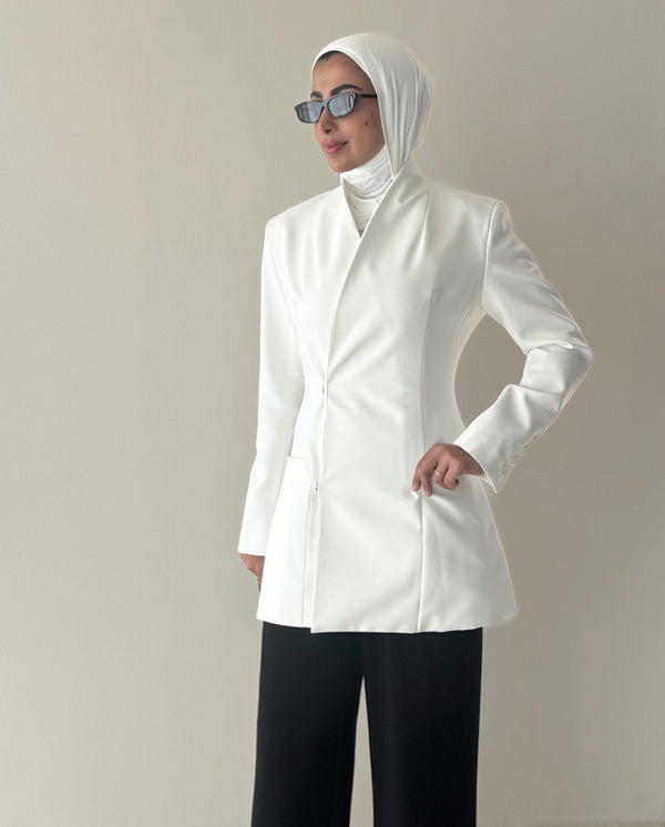 Elegant Collarless Blazer